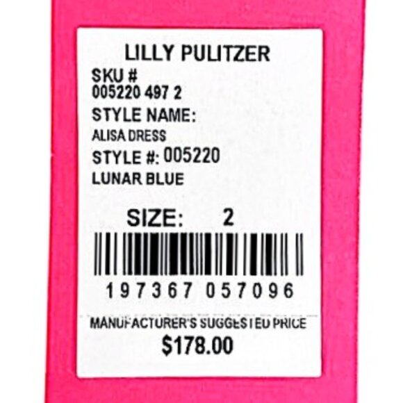 Lilly Pulitzer Alisa Wrap Dress in Lunar Blue NWT - Size 2 - Picture 8 of 9